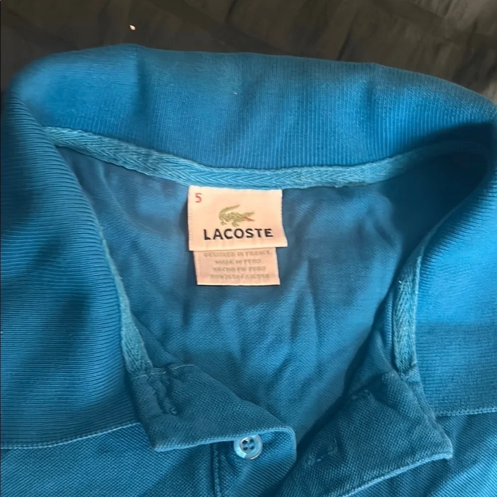 Lacoste Blue Polo Shirt Sporty Piqué Design